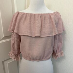 Lush-clothing Women's Pink Blouse